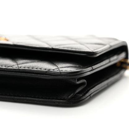 Chanel Lambskin Quilted Infinity Wallet On Chain WOC Black 11 of 14