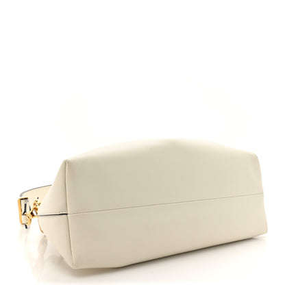 Jimmy Choo Soft Shiny Calfskin Bon Bon East West Bucket Bag Latte 4 of 13