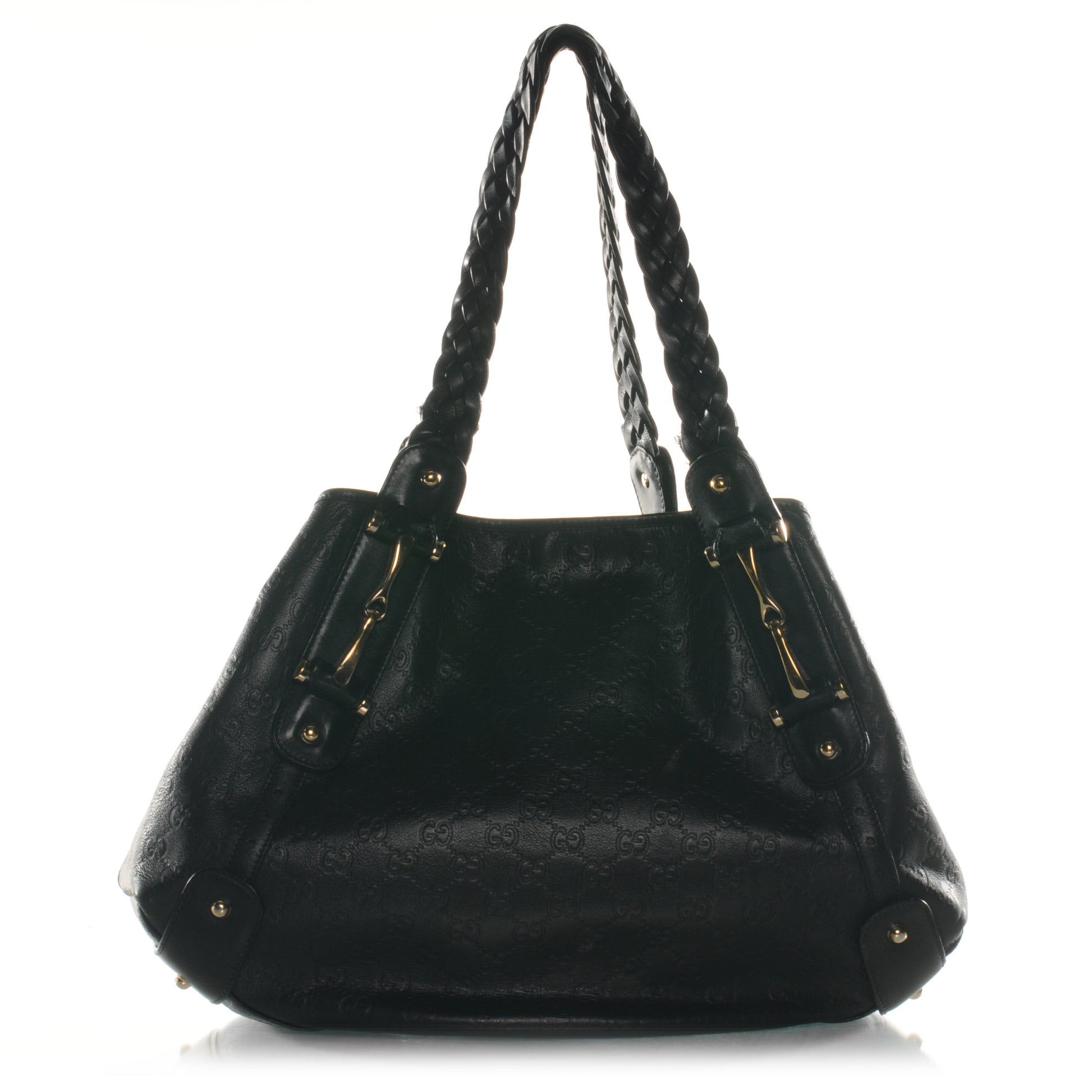 Gucci Guccissima Medium Pelham Shoulder Bag Black 1 of 7