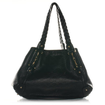 Gucci Guccissima Medium Pelham Shoulder Bag Black 1 of 7