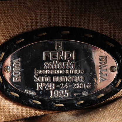 Fendi Calfskin Romano Selleria Villa Borghese Tote Black 6 of 11