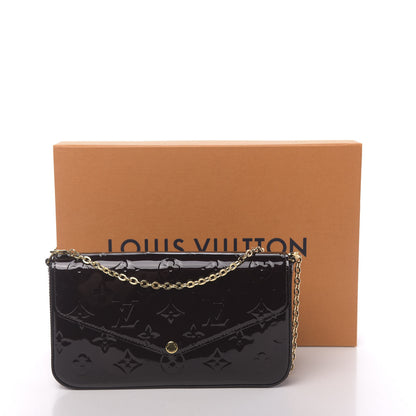 Louis Vuitton Vernis Pochette Felicie Chain Wallet Amarante 9 of 9