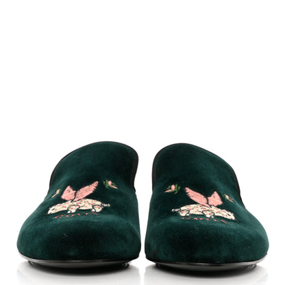Gucci Velvet Mens Mules 8 Verde Black 2 of 8