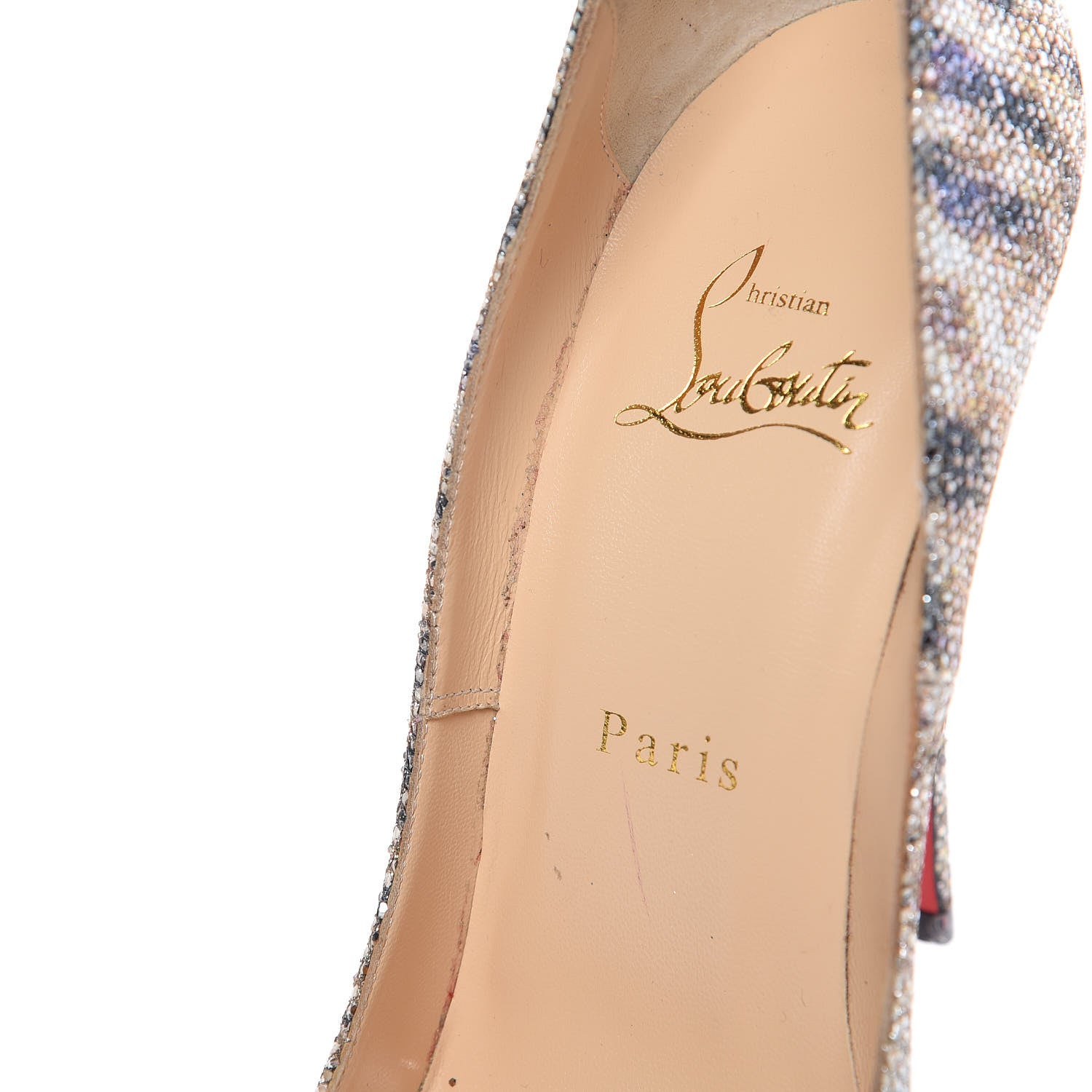 Christian Louboutin Glitter Sirene Pigalle Follies 120 Pumps 38.5 Gold 8 of 9