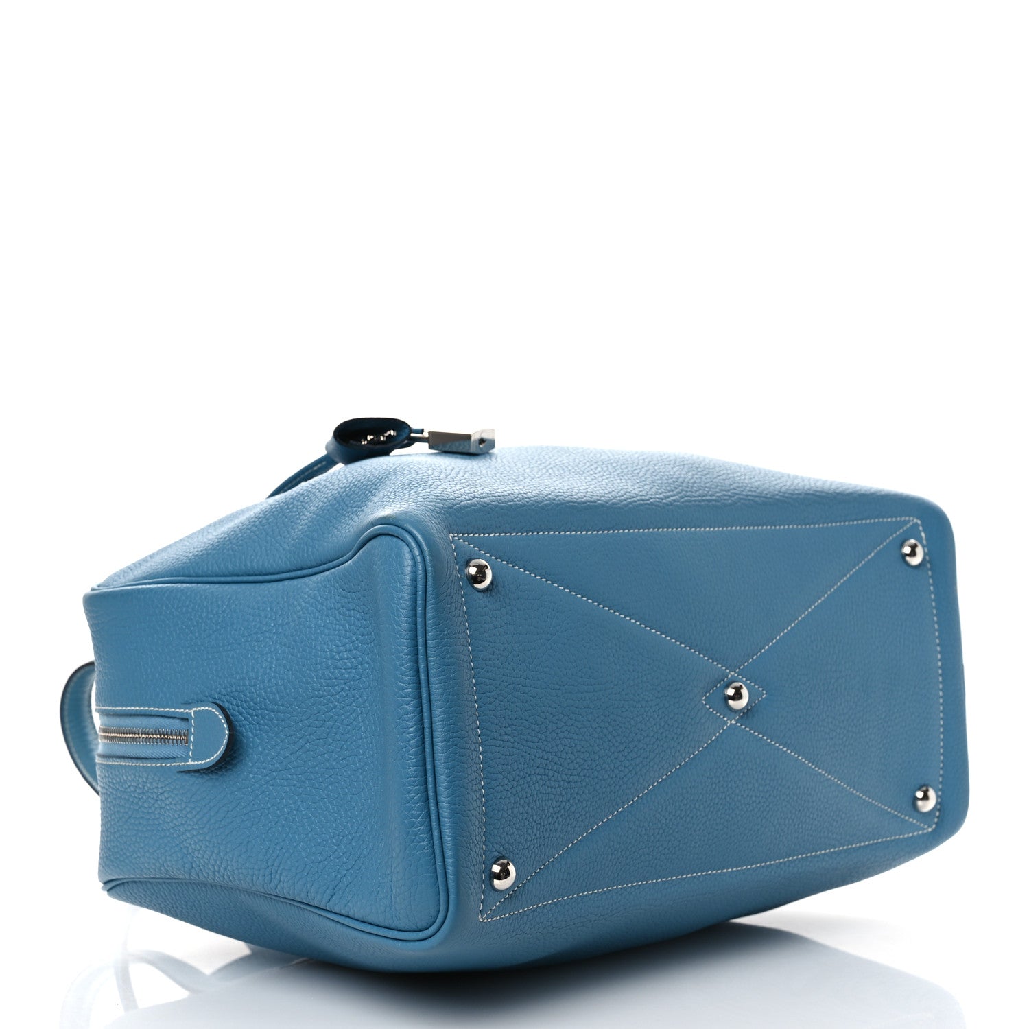 Hermes Taurillon Clemence Victoria II 35 Blue Jean 4 of 15