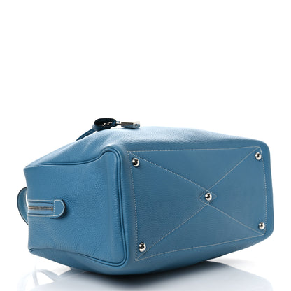 Hermes Taurillon Clemence Victoria II 35 Blue Jean 4 of 15