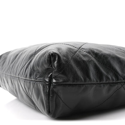 Chanel Shiny Calfskin Quilted Monochrome Small Chanel 22 Black 10 of 10