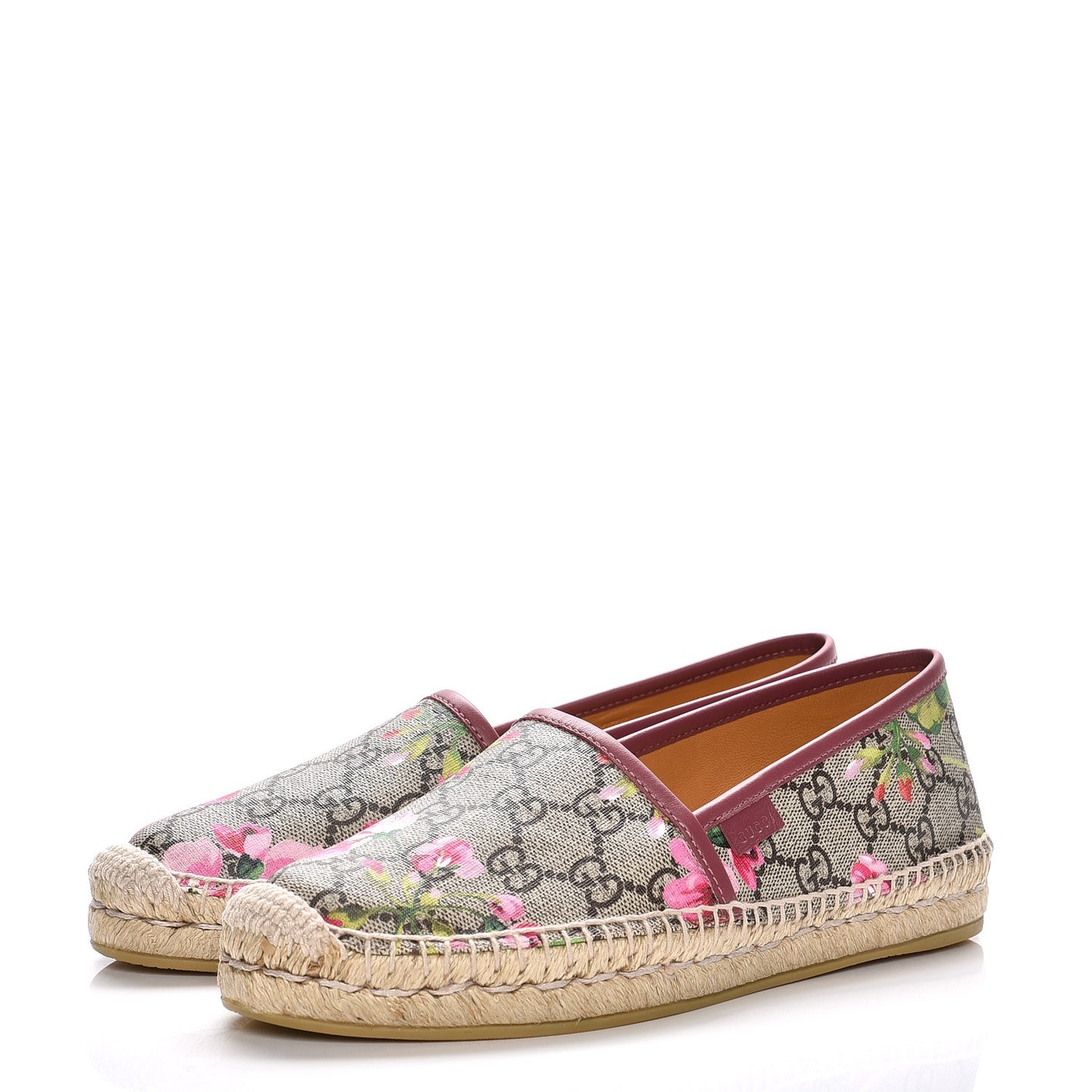 GG Supreme Monogram Blooms Espadrilles 37.5 Beige Multicolor Dry Rose