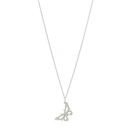 Tiffany Platinum Diamond Enchant Butterfly Necklace 1 of 6