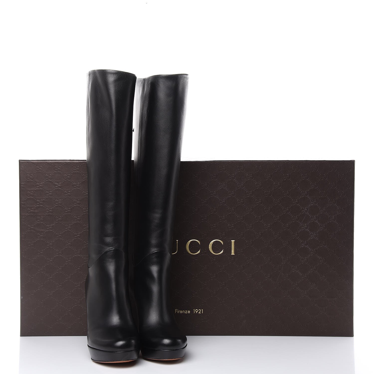 Gucci Nappa Charlotte Tall Boots 35 Black 11 of 11