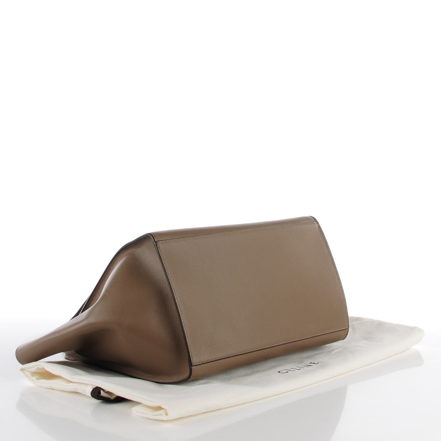 Celine Smooth Calfskin Medium Trapeze Taupe 4 of 8