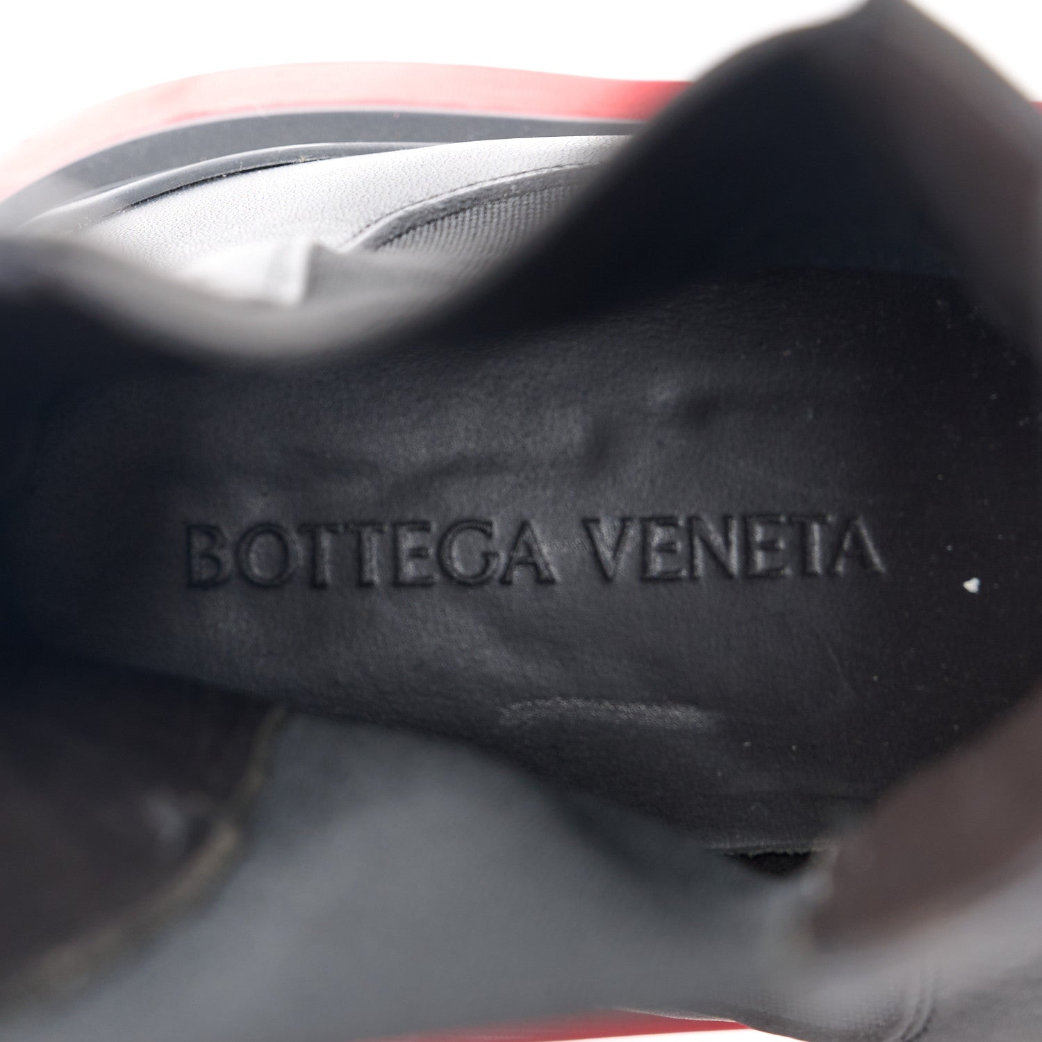 Bottega Veneta Calfskin The Tire Chelsea Boots 41 Black Bright Red 7 of 9