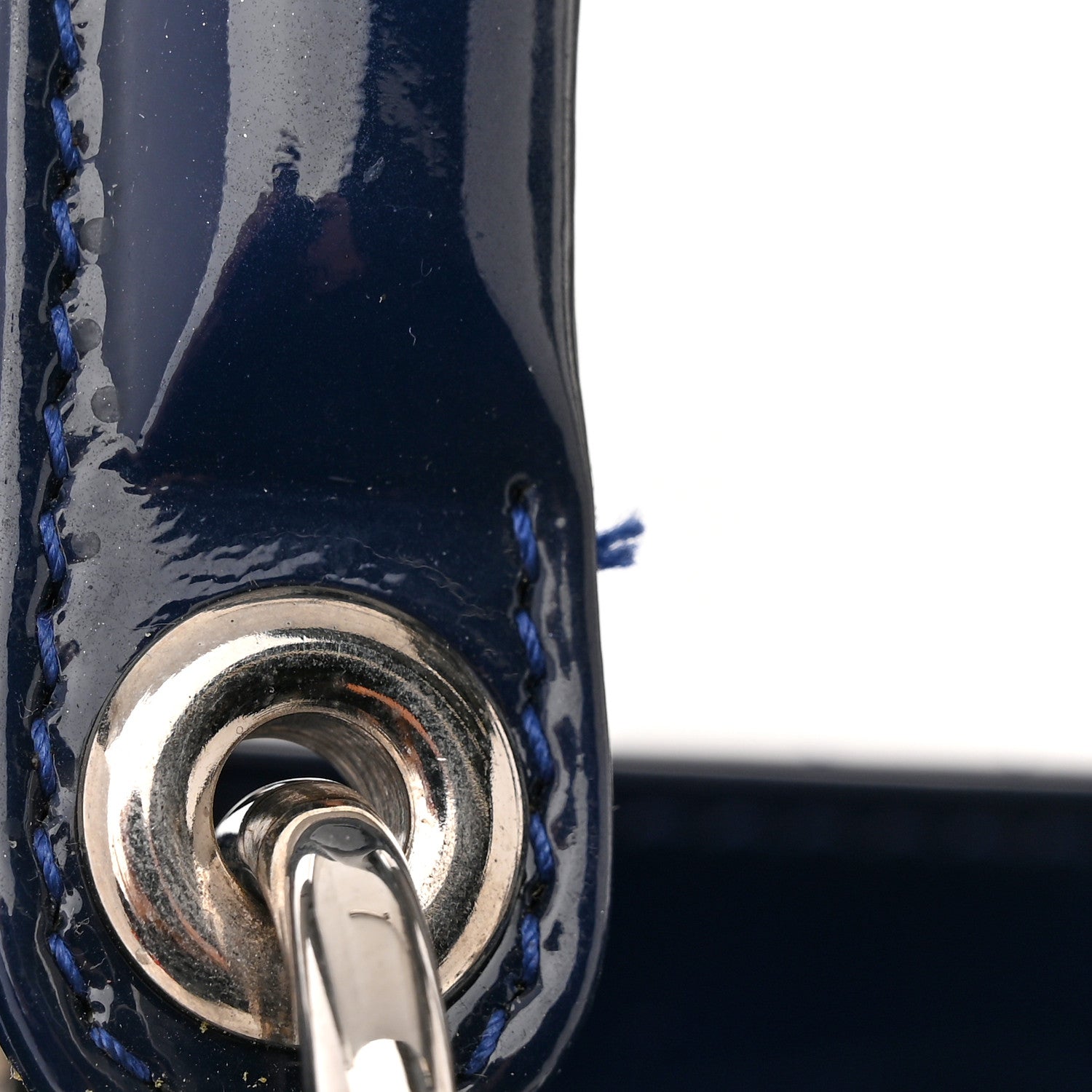 Christian Dior Patent Cannage Large Lady Dior Blue 12 of 12