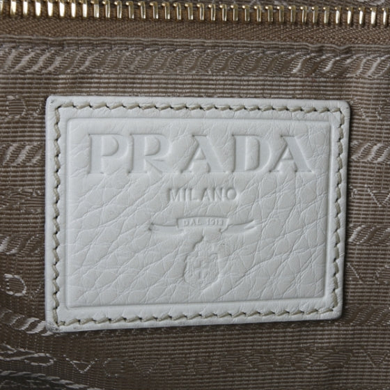 Prada Jacquard Canvas Logo Studded Tote 11 of 15