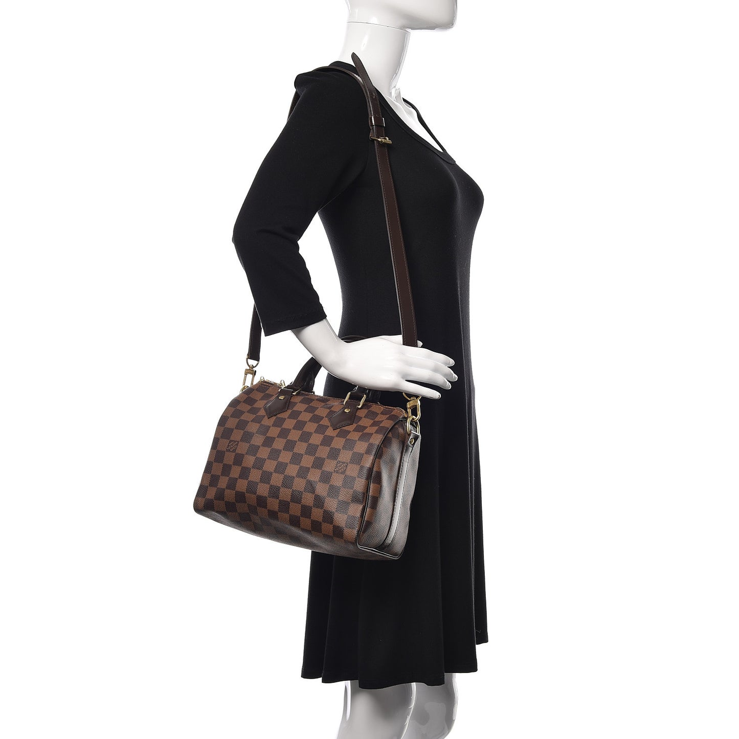 Damier Ebene Speedy Bandouliere 25