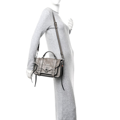 Proenza Schouler Paper Lambskin Tiny PS1 Plus Zip Satchel Dark Taupe 2 of 10