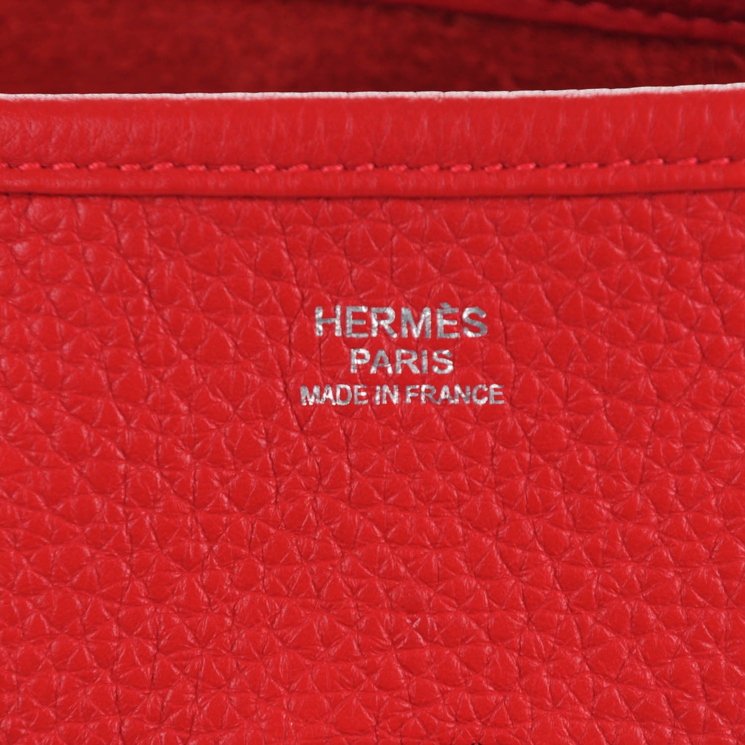 Hermes Taurillon Clemence Evelyne III PM Rouge Casaque 6 of 7
