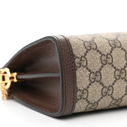 Gucci GG Supreme Monogram Web Small Ophidia Chain Shoulder Bag Brown 9 of 10