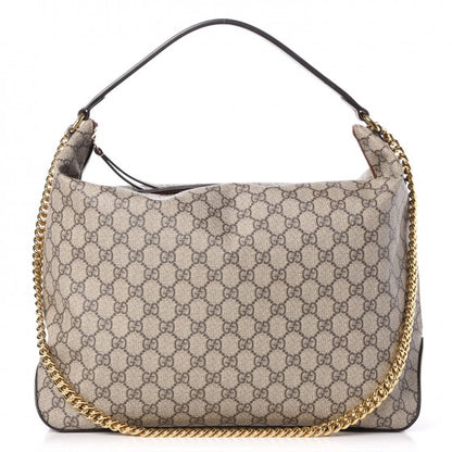 Gucci GG Supreme Monogram Large Linea A Hobo Light Brown 1 of 7