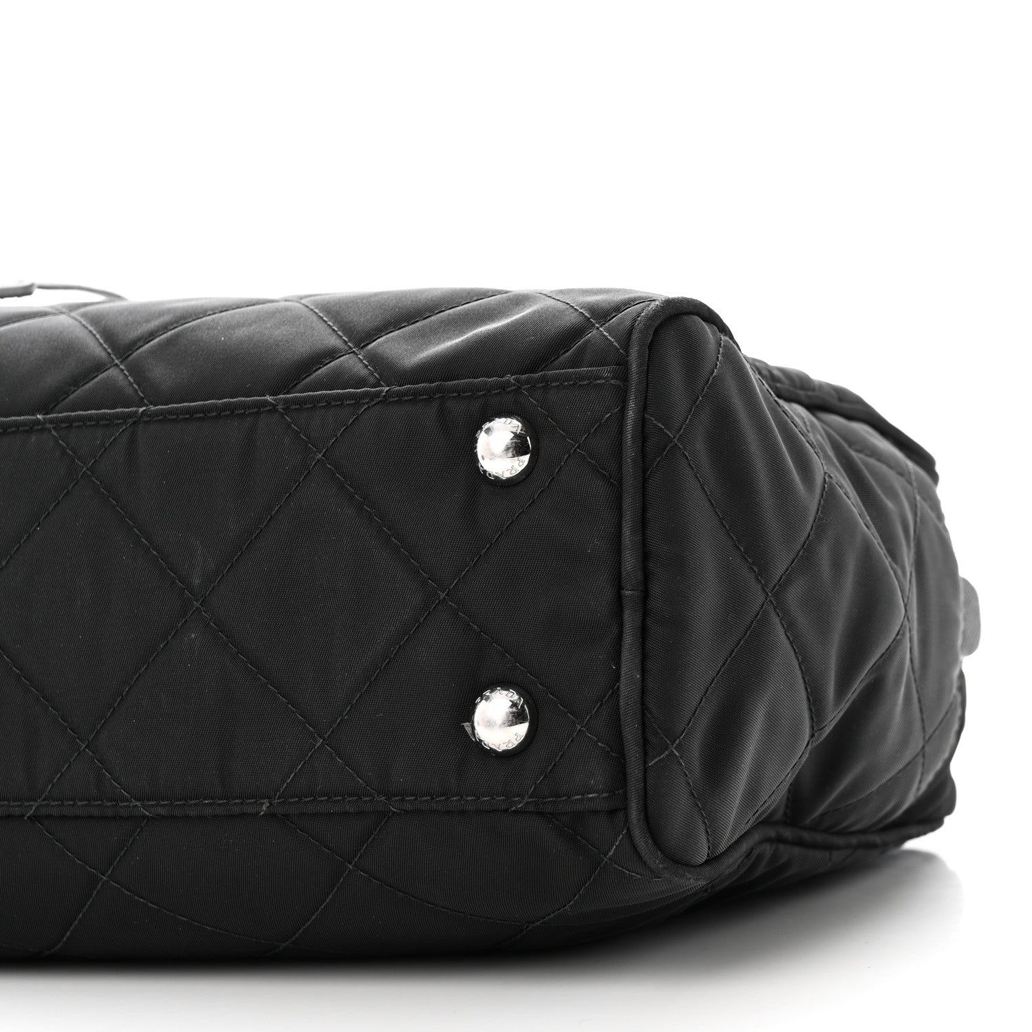 Prada Nylon Tessuto Impuntu Quilted Shoulder Bag Black 10 of 10