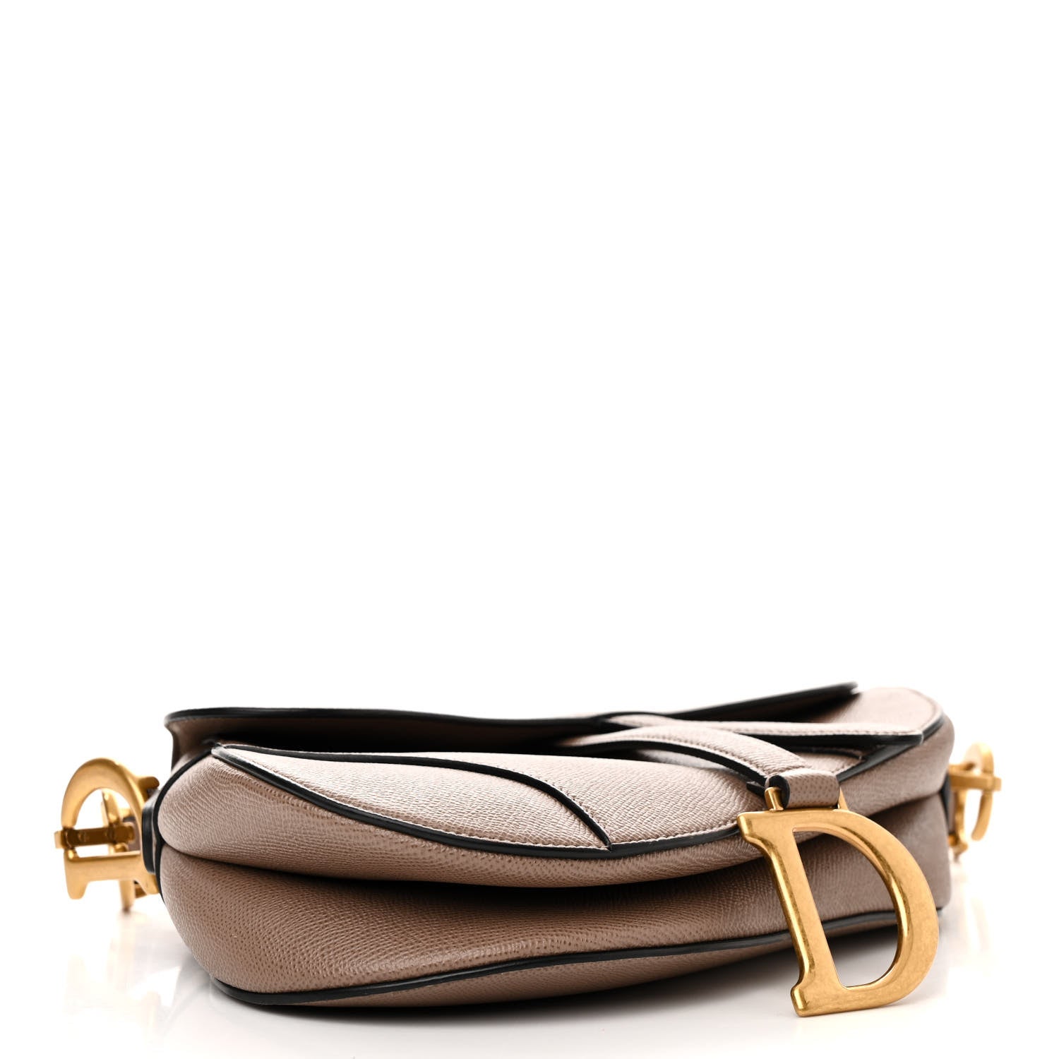 Christian Dior Grained Calfskin Saddle Bag Warm Taupe 4 of 10