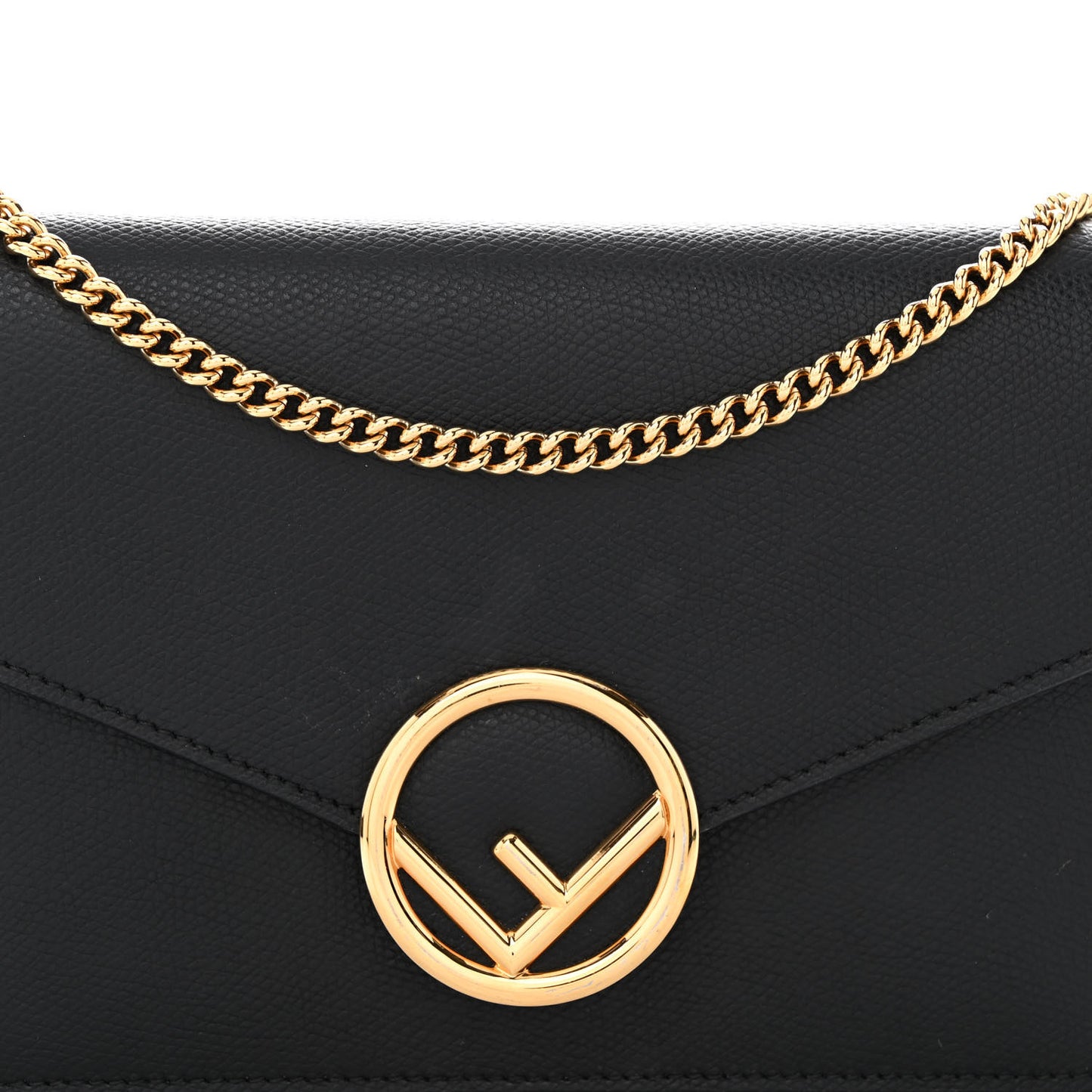 Vitello Cruise F is Fendi Medium Envelope Wallet on Chain Black