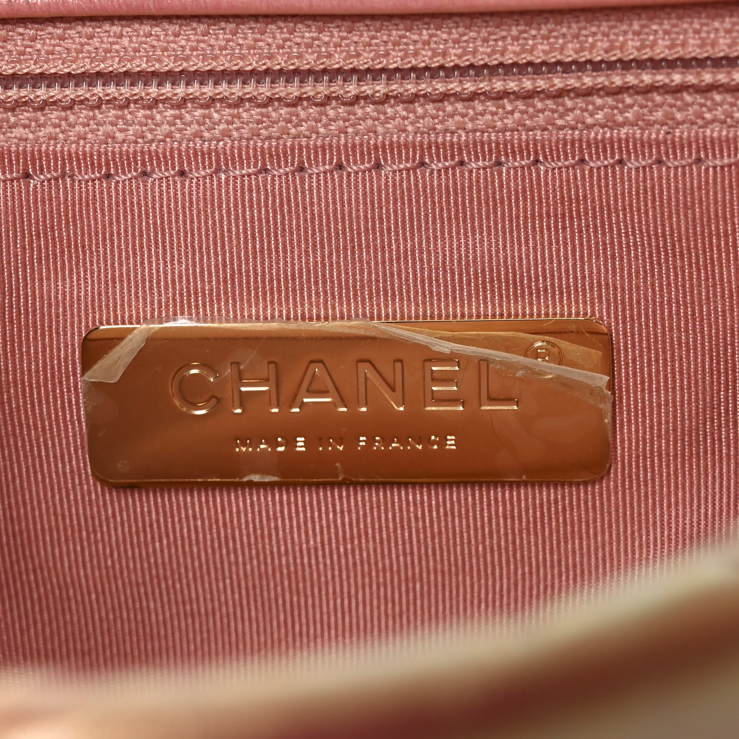 Iridescent Calfskin Quilted Medium Chanel 19 Flap Pink
