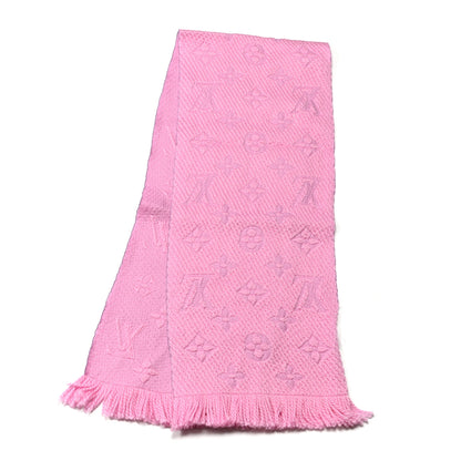 Louis Vuitton Wool Silk Logomania Scarf Rose 2 of 3