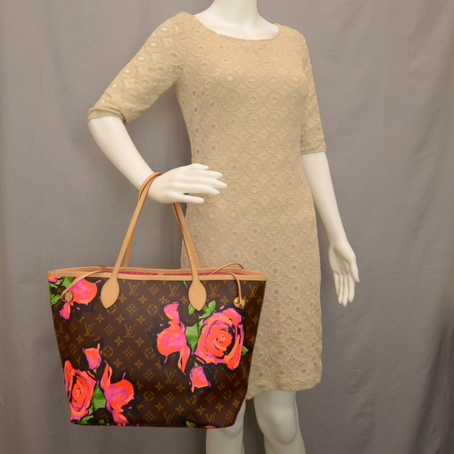 Monogram Roses Neverfull MM
