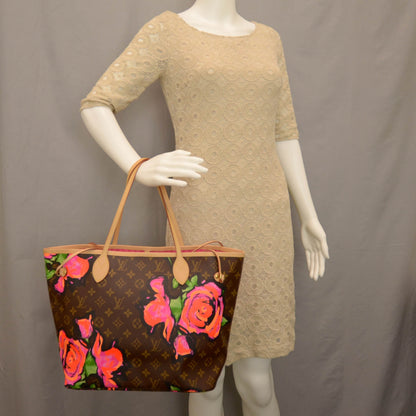 Louis Vuitton Monogram Roses Neverfull MM 2 of 7