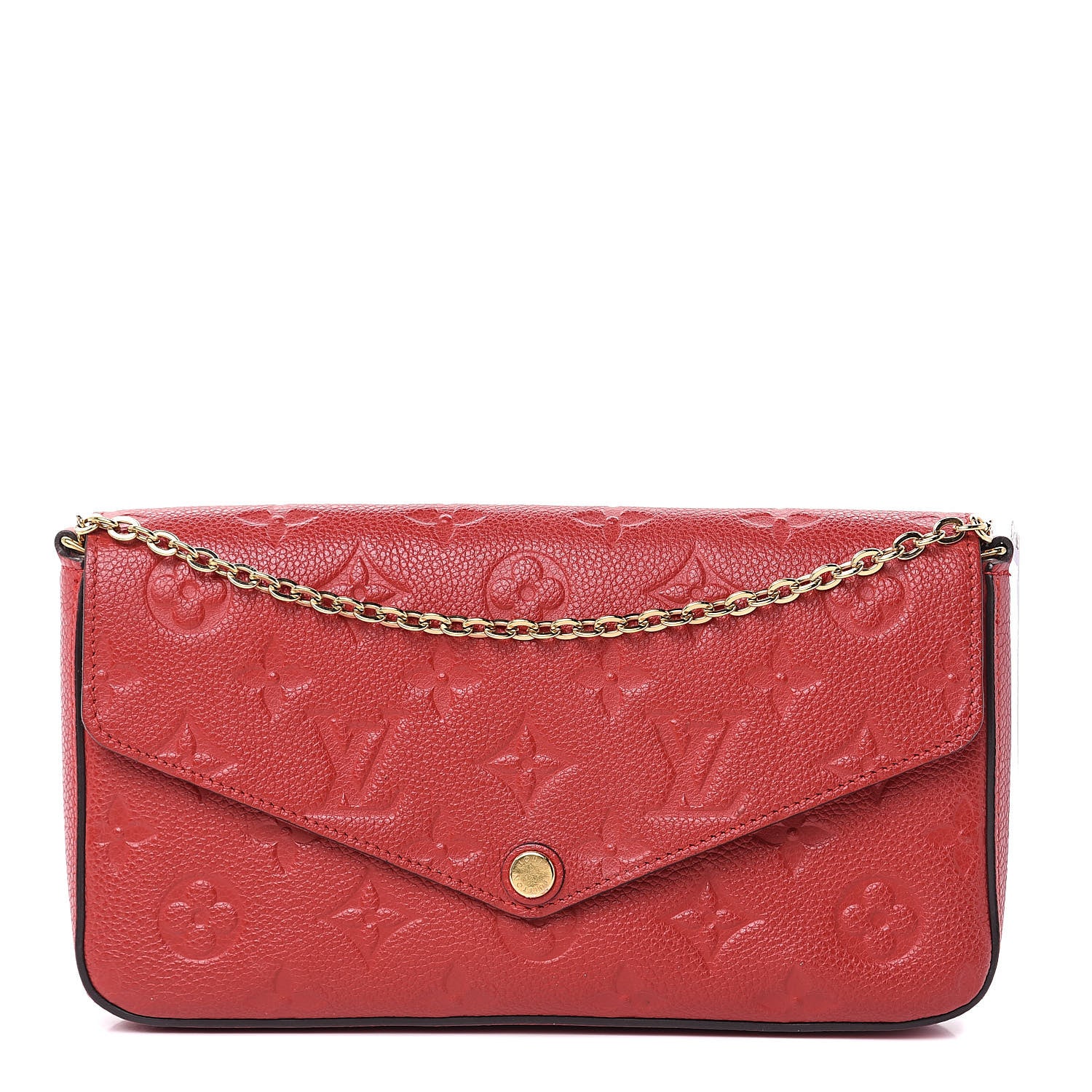Louis Vuitton Empreinte Pochette Felicie Chain Wallet Scarlet 1 of 15
