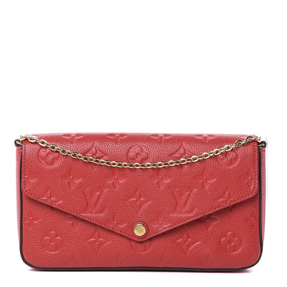 Louis Vuitton Empreinte Pochette Felicie Chain Wallet Scarlet 1 of 15