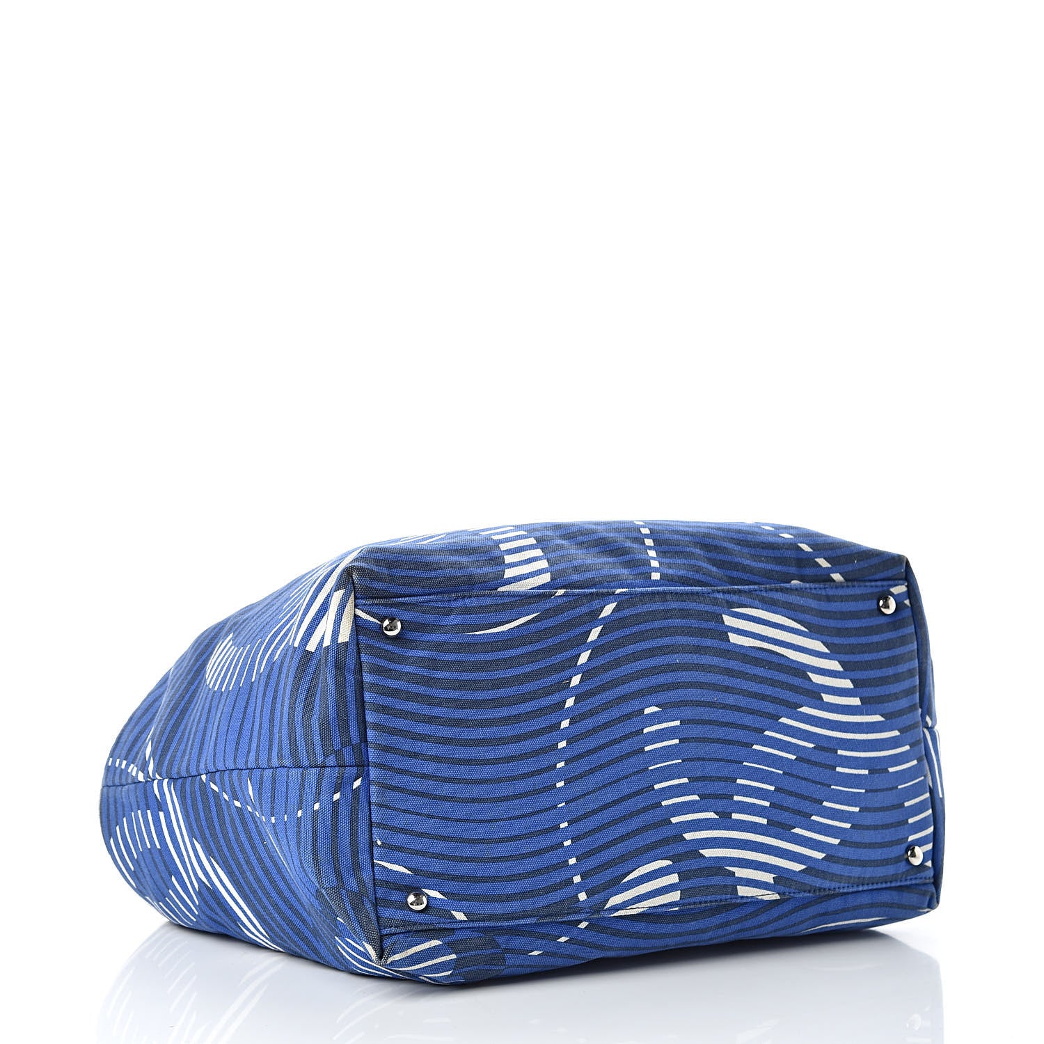 Chanel Canvas Camellia Flower Beach Tote Blue 4 of 17