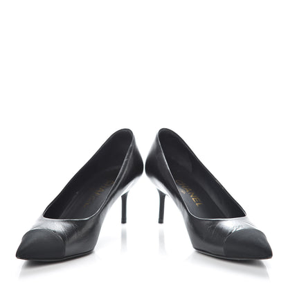 Chanel Lambskin CC Cap Toe Pumps 36 Black 5 of 15