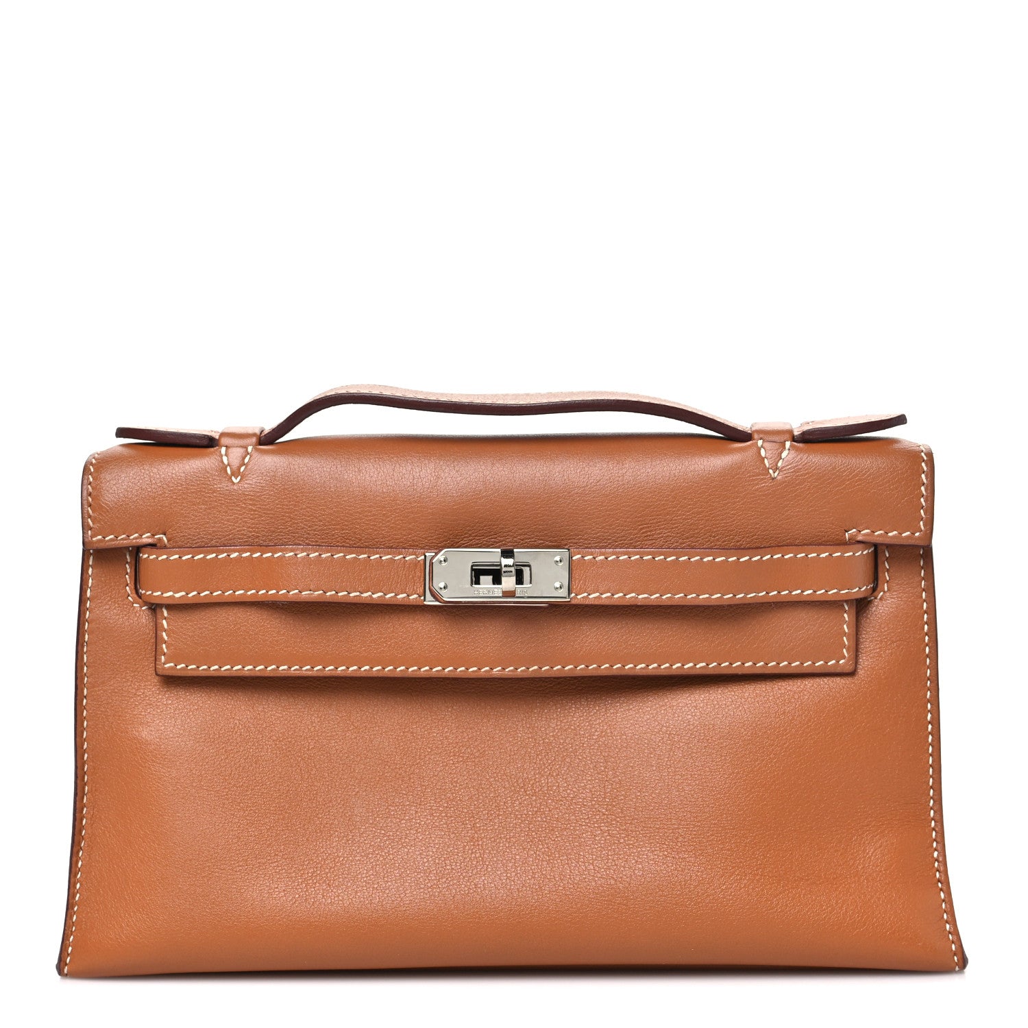 Hermes Swift Kelly Pochette Clutch Gold 1 of 10