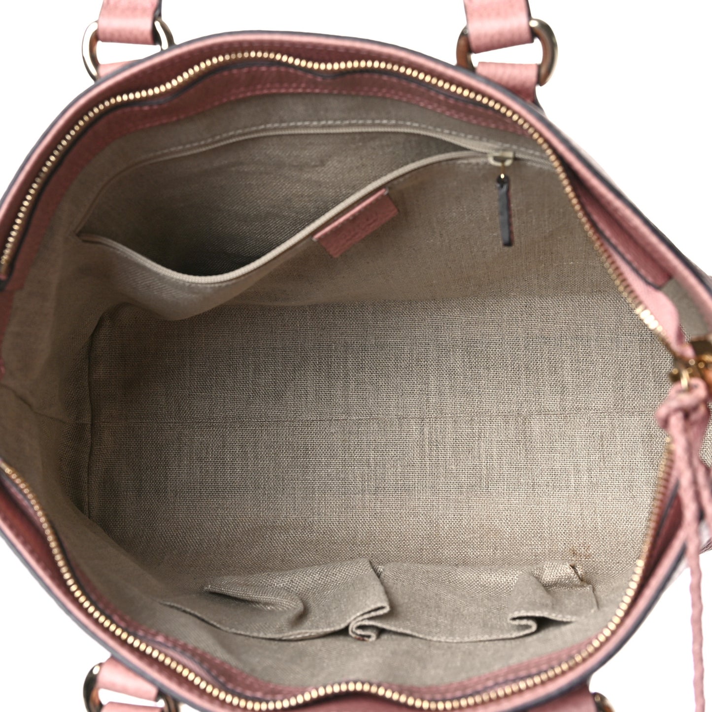 Calfskin Bamboo Tassel Top Handle Tote Soft Pink