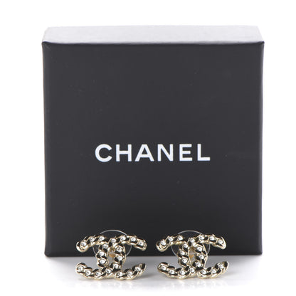 Chanel Crystal Pearls Coronation CC Earrings Gold 5 of 5