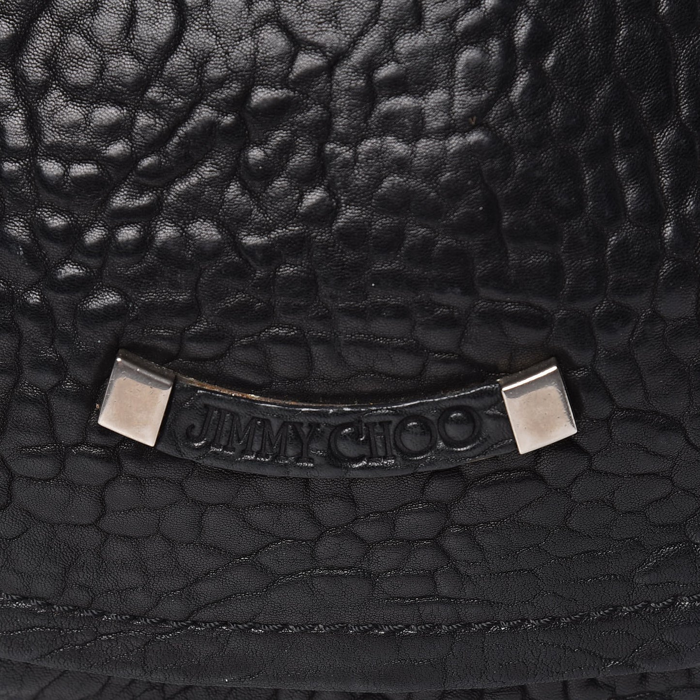 Washed Lambskin Chain Tote Black