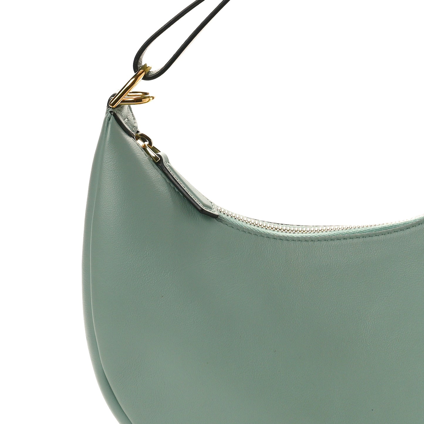 Vitello Grace Matte Small Fendigraphy Hobo Bag Menta