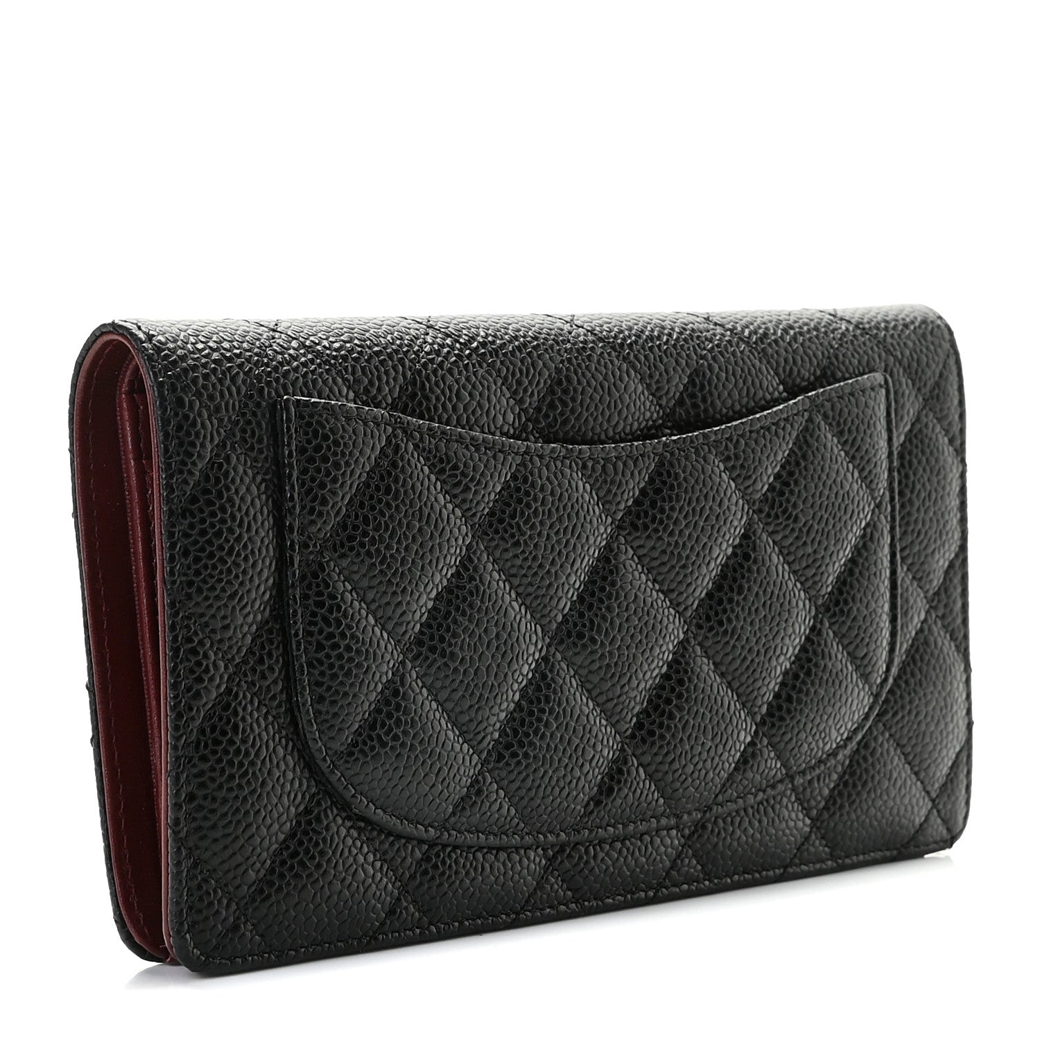 Chanel Caviar Quilted Yen Wallet Black 3 of 7