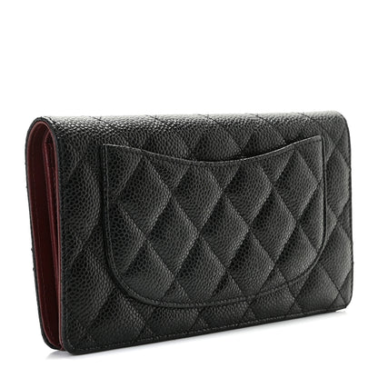 Chanel Caviar Quilted Yen Wallet Black 3 of 7
