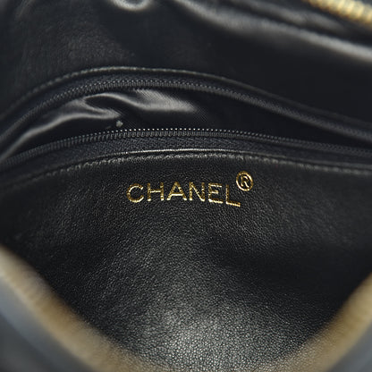 Chanel Lambskin Quilted CC Tassel Camera Case Black 6 of 15