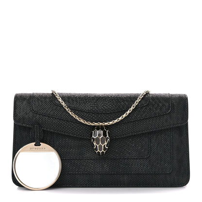 Bulgari Metallic Karung Serpenti Forever Shoulder Bag Black 1 of 12