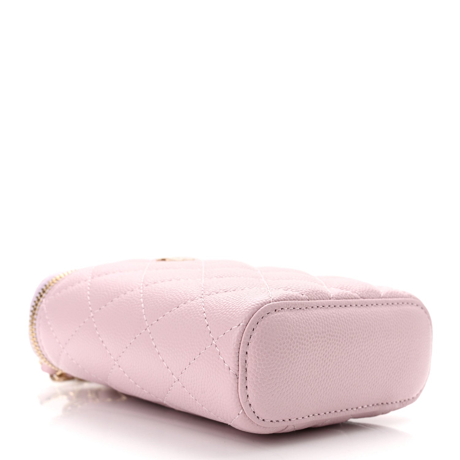 Chanel Caviar Quilted Vertical Coco Beauty Vanity Case With Chain Pale Pink 3 of 11