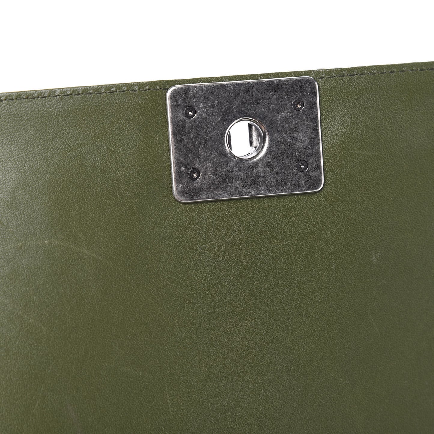 Lambskin Quilted New Medium Boy Flap Dark Green