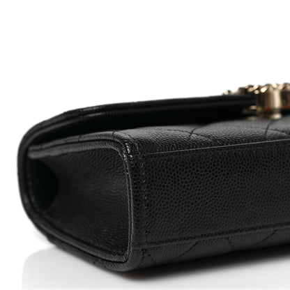 Chanel Caviar Quilted Chain Match Top Handle Phone Holder With Chain Black 7 of 8