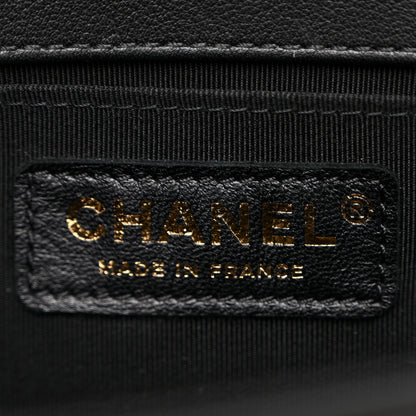 Chanel Lambskin Chevron Quilted Medium Boy Flap Black 6 of 10