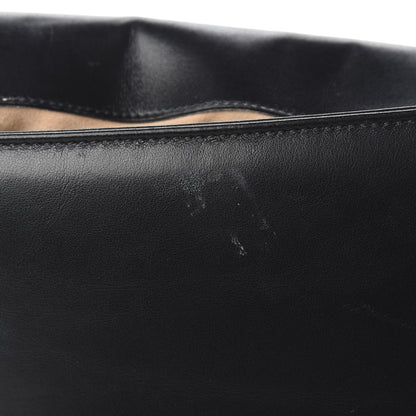 Gucci Calfskin Matelasse Medium GG Marmont Top Handle Shoulder Bag Black 9 of 10