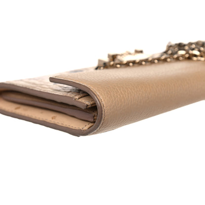 MCM Visetos Large Patricia Wallet On Chain Beige 11 of 18