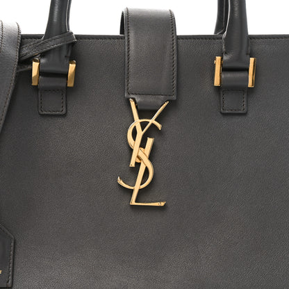 Saint Laurent Calfskin Small Monogram Cabas Fog 8 of 10